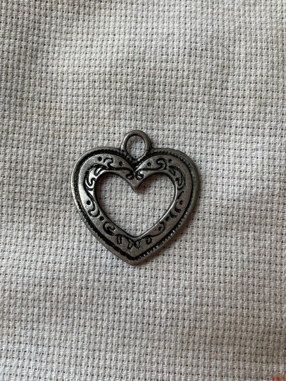 Whimsical Vintage Silver Heart Pendant